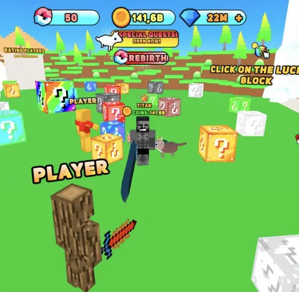 Robby: Lucky Blocks, Simulator