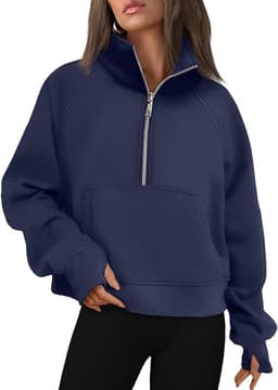 AUTOMET Half Zip Cropped Pullover